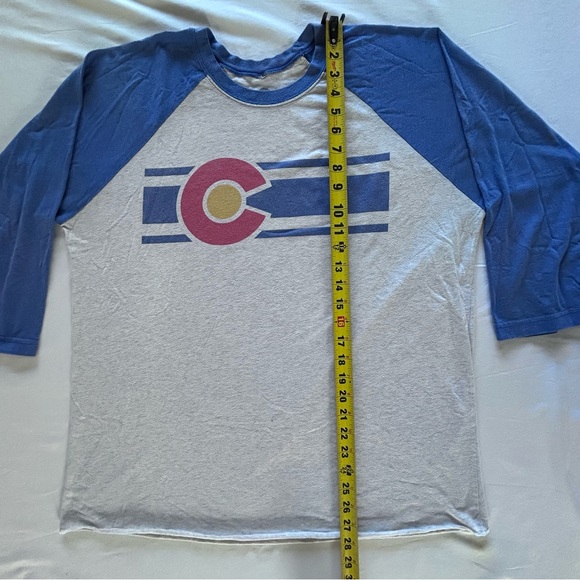 Colorado Long Sleeve Raglan Tee with Blue Sleeves - Picture 5 of 5